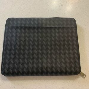 Coach herringbone portfolio wallet